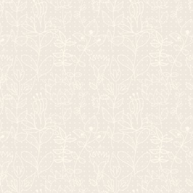 beige background with silhouettes of plants