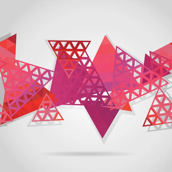 Fondo abstracto con triángulos rosados — Vector de stock