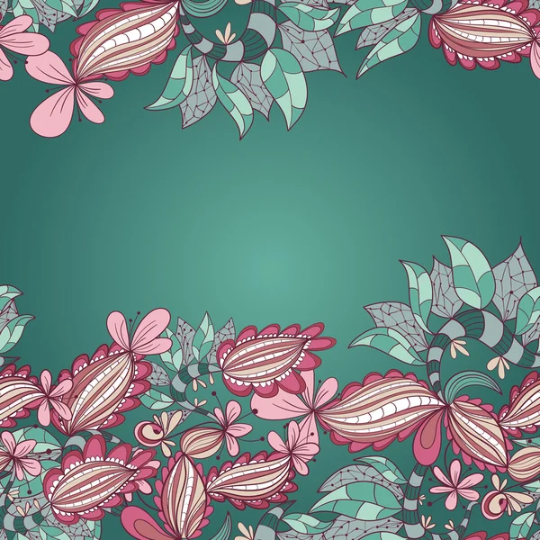 Abstract floral handgetekende achtergrond van bloem — Stockvector