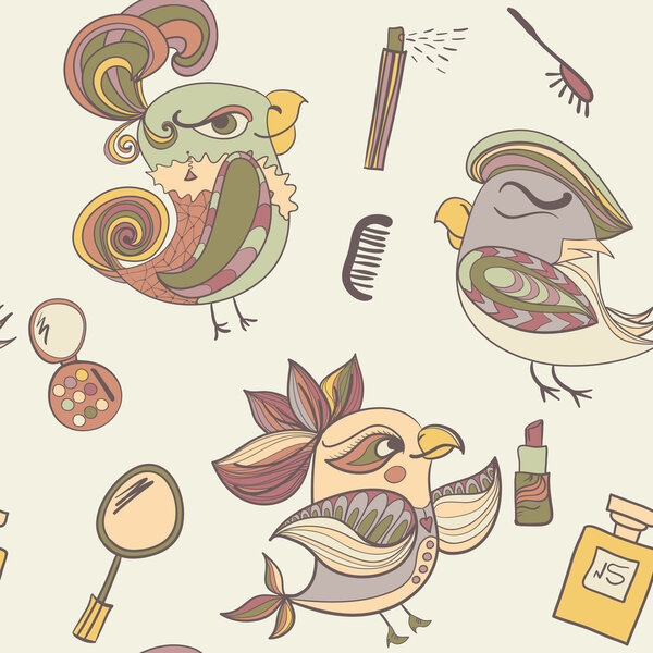 makeup cosmetics and fashion beautiful bird