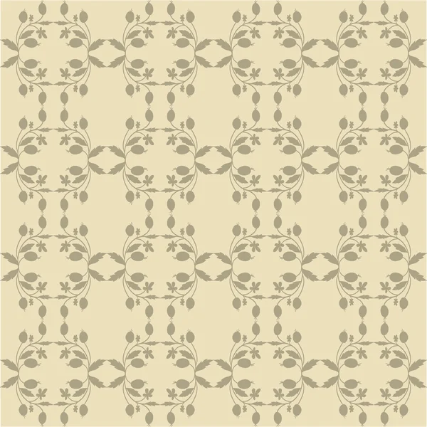 Fondo de pantalla floral beige — Vector de stock