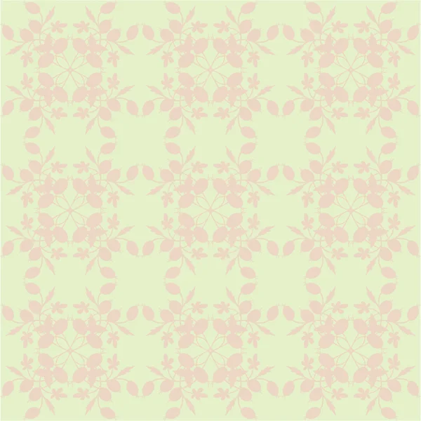 Beige floral wallpaper — Stock Vector