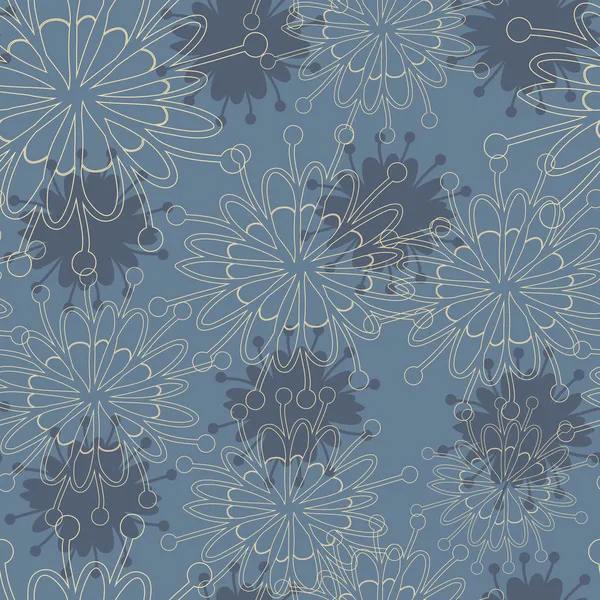 Texture florale abstraite sans couture dessinée à la main — Image vectorielle