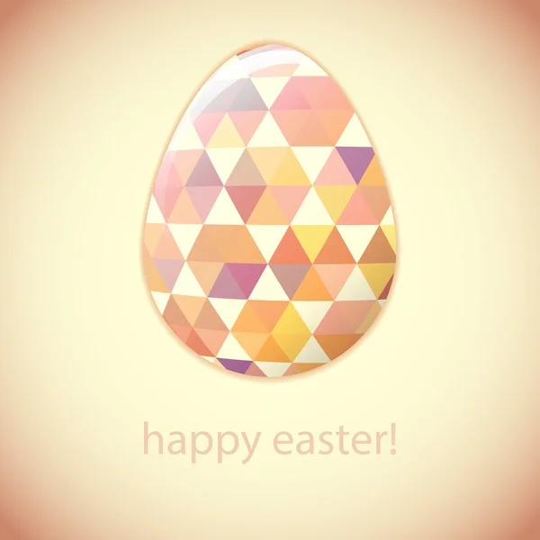 Velikonoční vajíčko barevné šestiúhelníky a trojúhelníky — Stockový vektor