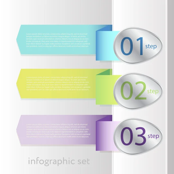 Cinta de banner de colores. Elemento para infografía — Vector de stock