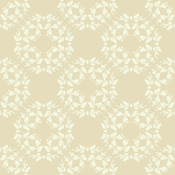 Neutral beige plant wallpaper — Stock Vector