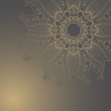 Arapça tarzı süsleme daire el çekilmiş