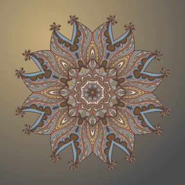Arapça tarzı süsleme daire el çekilmiş