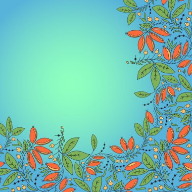 Kızamık meyveleri kartı. metin için yer