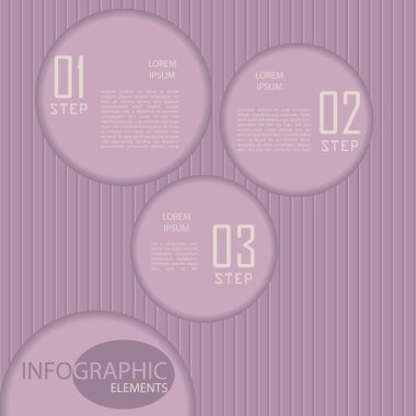 Kağıt Infographic ile çizgili zemin daire