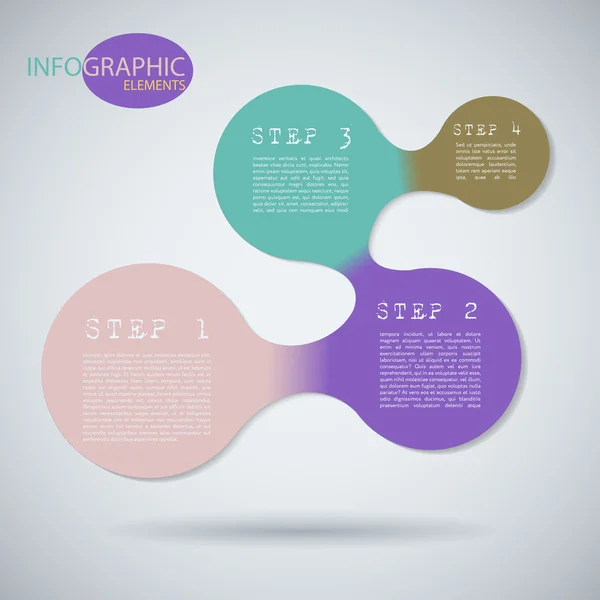 Infografía circular. Elemento de diseño moderno . — Vector de stock