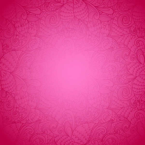 Textura dibujada a mano abstracta floral rosa sin costuras — Archivo Imágenes Vectoriales