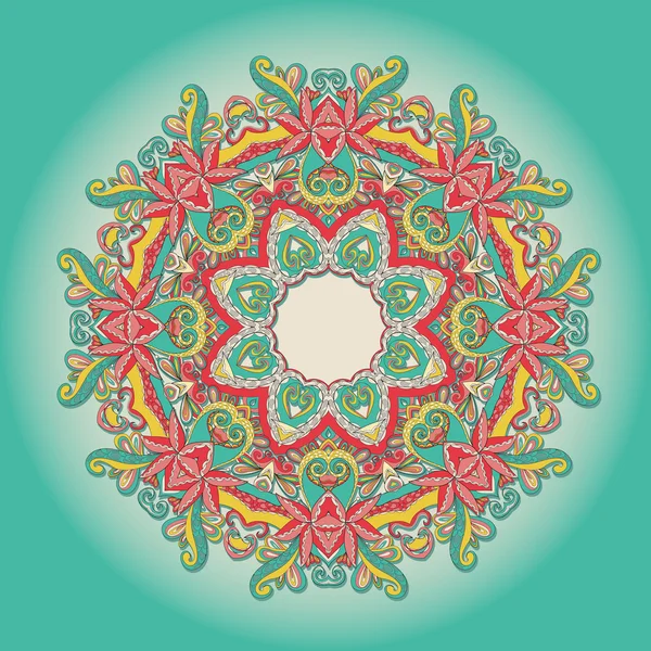 Baggrund med blonder håndtegnet farverige ornament – Stock-vektor