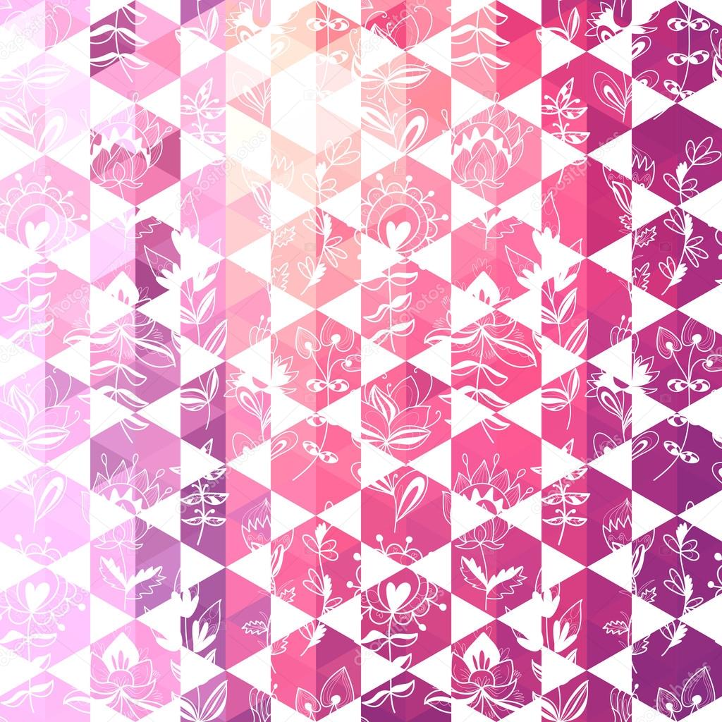 pattern geometric with triangle and hexagon