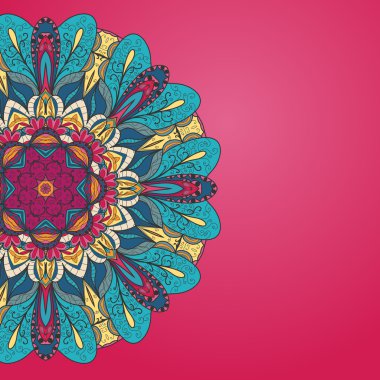 arka plan ile dantel daire çizilmiş süsleme el