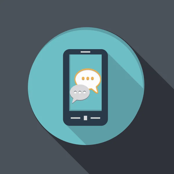 智能手机与云的口语对话 — 图库矢量图片