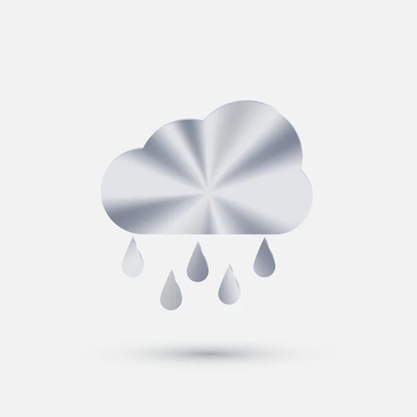 Nuage, icône de pluie — Image vectorielle