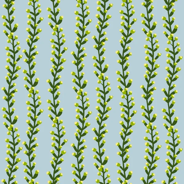 Texture a strisce con piante — Vettoriale Stock