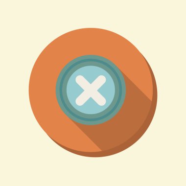 düz daire web simge Sil