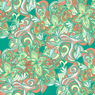 Soyut, pürüzsüz el çizimi desen.