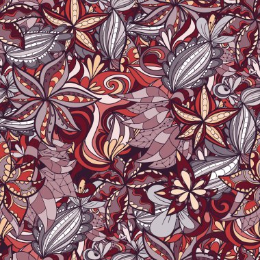 Soyut, pürüzsüz el çizimi desen.