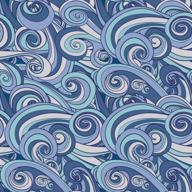 Soyut, pürüzsüz el çizimi desen.