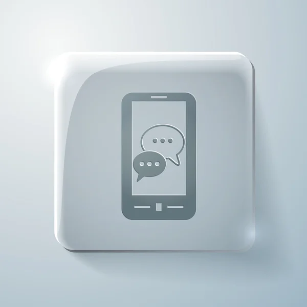 Smartphon, señal de diálogo de nube de habla — Vector de stock