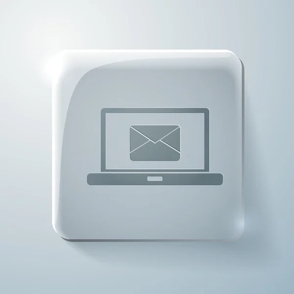 Mektup zarfı işaret ile dizüstü bilgisayar — Stok Vektör