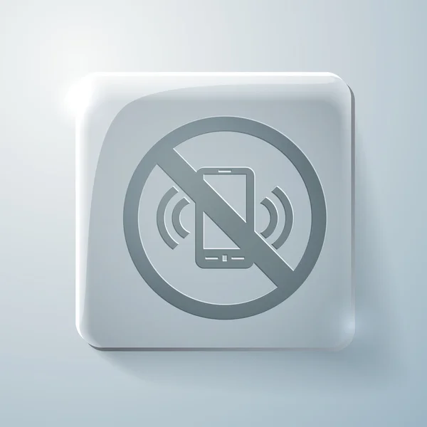 Prohibido usar señal de teléfono móvil — Vector de stock