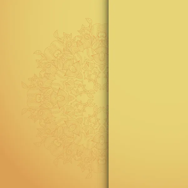 サークル レース飾りの手描きカード — ストックベクタ