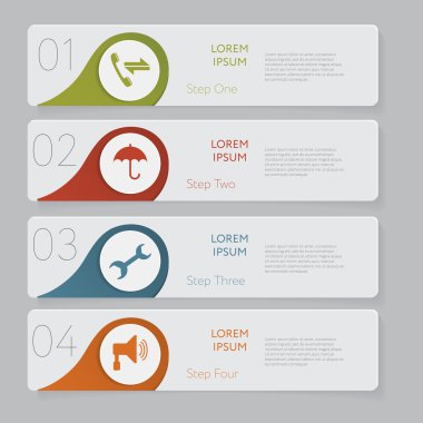 Infographic. Tasarım numara Banner şablon grafik veya Web sitesi düzeni