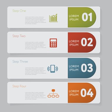 Infographic. Tasarım numara Banner şablon grafik veya Web sitesi düzeni
