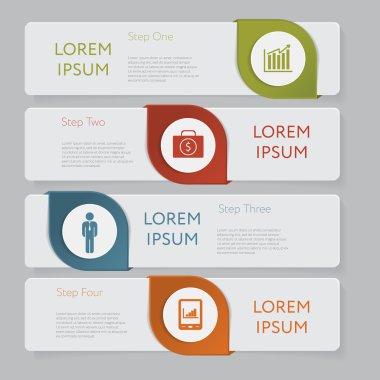 Infographic. Tasarım numara Banner şablon grafik veya Web sitesi düzeni