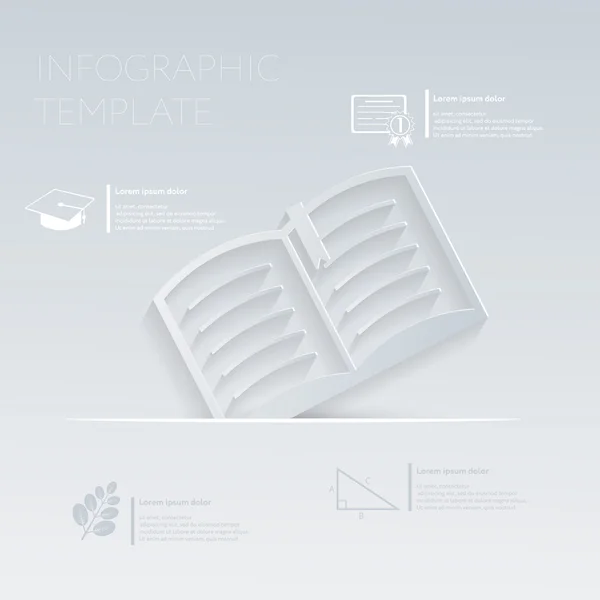 Libro abierto. plantilla gráfica o diseño del sitio web — Archivo Imágenes Vectoriales