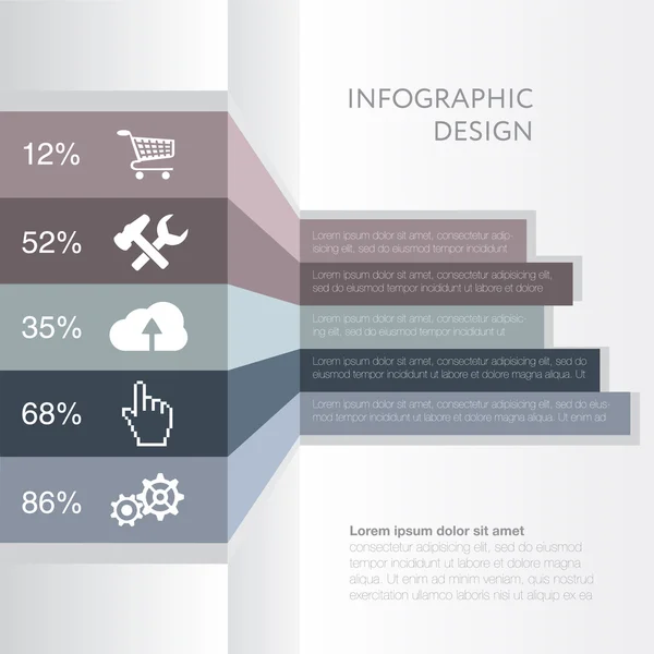 Infographic. Design number banners template graphic or website layout — Stock Vector