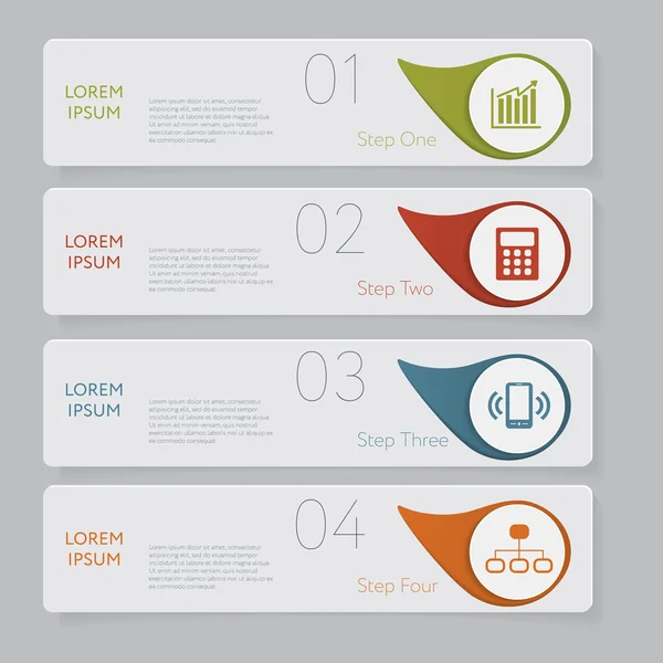 Infografica. Design numero banner modello grafico o layout del sito web — Vettoriale Stock