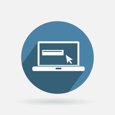 Sembollü web oklu dizüstü bilgisayar