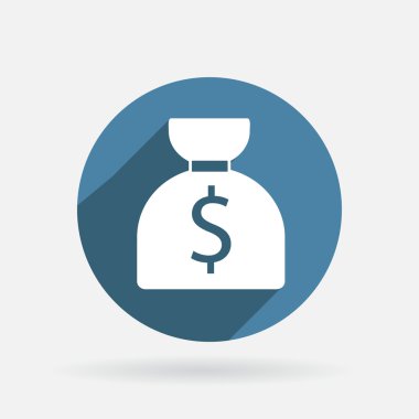 para çantası. Daire mavi kutsal kişilerin resmi