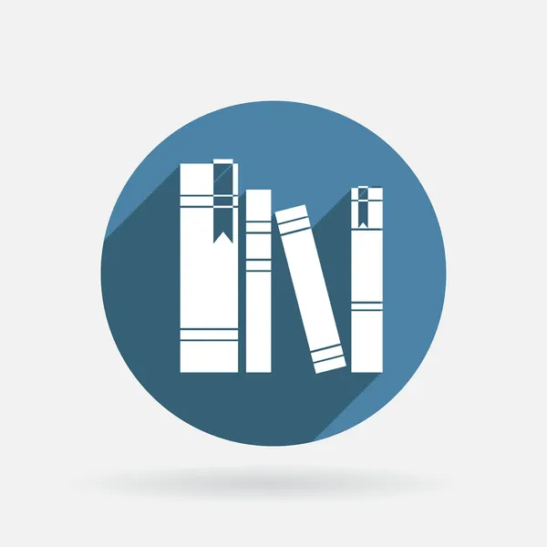 The spines of books icon — Stock Vector