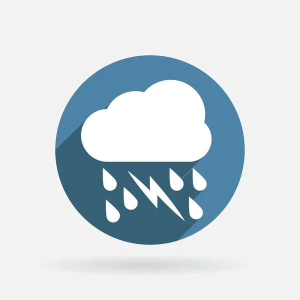 Bulut yağmur Şimşek işareti — Stok Vektör
