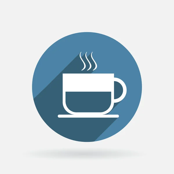 Taza de signo de bebida caliente — Vector de stock