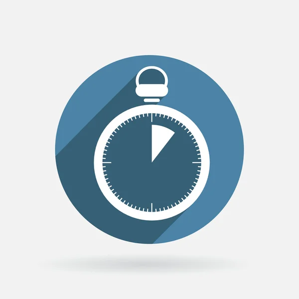 Stopwatch. cirkel blauwe pictogram — Stockvector