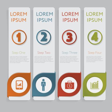 Infographic. Tasarım numara Banner şablon grafik veya Web sitesi düzeni