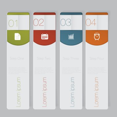 Infographic. Tasarım numara Banner şablon grafik veya Web sitesi düzeni