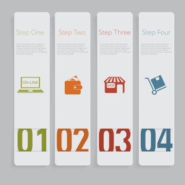 Infographic. Tasarım numara Banner şablon grafik veya Web sitesi düzeni