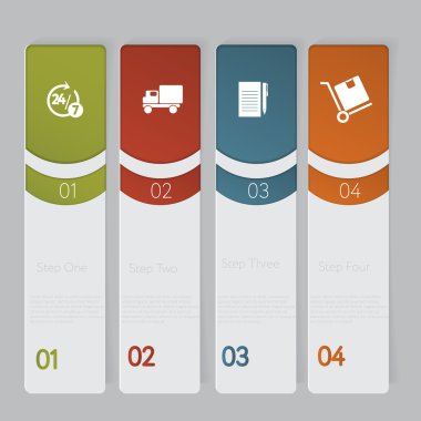 Infographic. Tasarım numara Banner şablon grafik veya Web sitesi düzeni