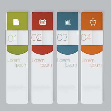 Infographic. Tasarım numara Banner şablon grafik veya Web sitesi düzeni