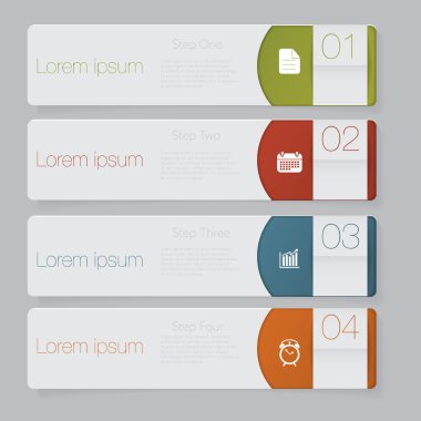 Infographic. Tasarım numara Banner şablon grafik veya Web sitesi düzeni