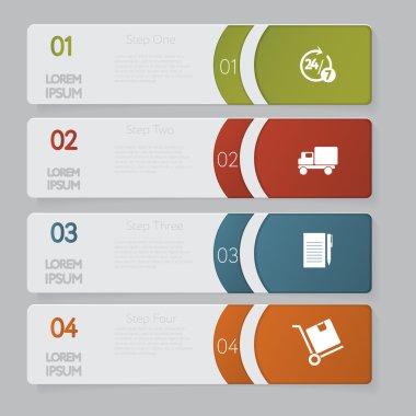 Infographic. Tasarım numara Banner şablon grafik veya Web sitesi düzeni