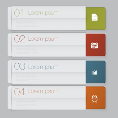 Infographic. Tasarım numara Banner şablon grafik veya Web sitesi düzeni